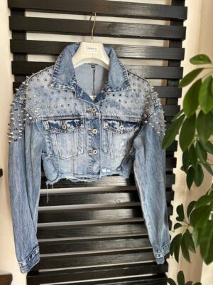 Giacca Jeans Borchie